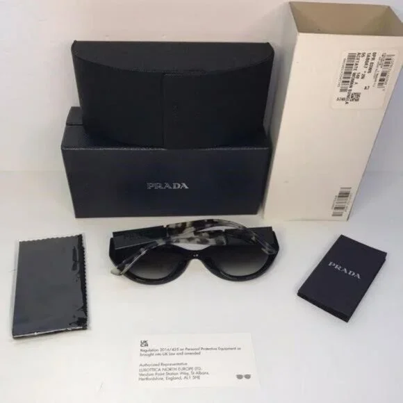 New - ? Original Prada Grey Gradient Cat Eye Ladies Sunglasses PR 03WS 1AB0A7 ? Original Prada Grey Gradient Cat Eye Ladies Sunglasses PR  main image 4